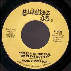 Hank Thompson - On Tap, In The Can, Or In The Bottle / Smokey The Bar download mp3 flac