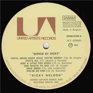 Ricky Nelson  - Songs By Ricky download free