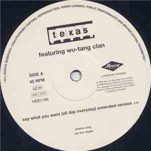 Texas - Say What You Want (All Day, Every Day) download free